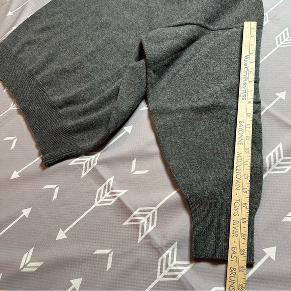 Nordstrom Men's Sweater Sz L 100% Lambswool Crew Neck Pull On Gray - Picture 6 of 7